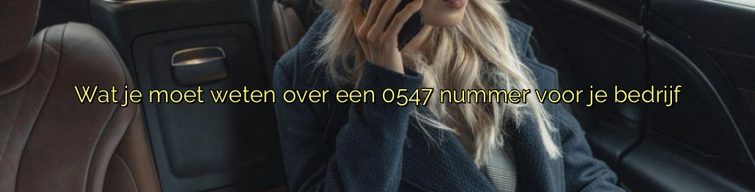 Wat je moet weten over een 0547 nummer voor je bedrijf Wat je moet weten over een 0547 nummer voor je bedrijf
