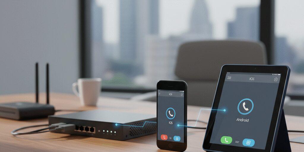 Ios android softphone mobile on pbx Wat is een iOS en Android softphone voor mobiel op PBX?