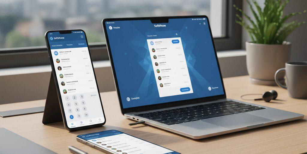 Softphone app voor zzp telefonie Bij Flexa Voip krijg je een Softphone app voor zzp telefonie die voelt als jouw eigen telefooncentrale. Je gebruikt je vaste nummer op mobiel en desktop en belt via VoIP in Nederland en België. Met onze Softphone app voor zzp telefonie regel je keuzemenu, voicemail naar email, gespreksopname, nummerweergave, doorverbinden,…