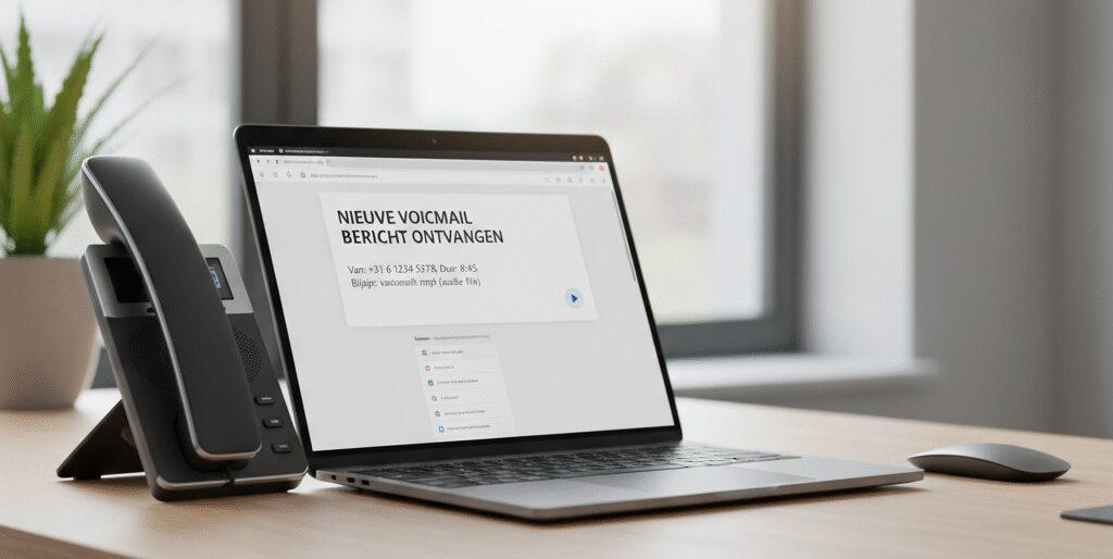 Voicemail email ontvangen Mis je nooit meer een belangrijke boodschap met voicemail-email integratie. In de dynamiek van alledag is het essentieel dat je bereikbaarheid hand in hand gaat met gemak. Voicemail-email is de perfecte cohesie tussen jouw telefoon en mailbox. Ontvang spraakberichten direct als e-mail, zodat je ze kunt beluisteren waar en wanneer…