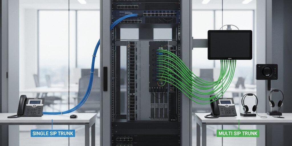 Wat is SIP trunking en hoe gebruik je dit in VoIP? Verschillende types en configuratieopties: single vs multi SIP trunk