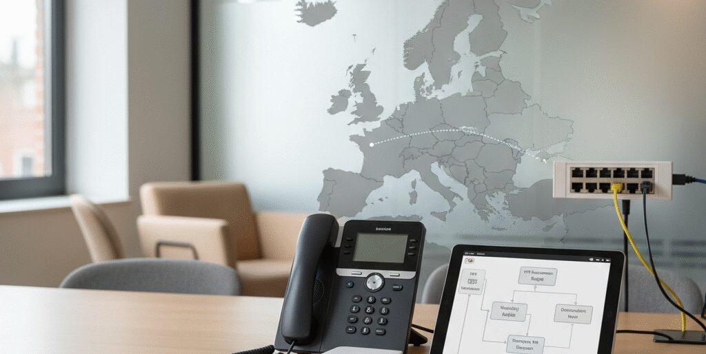Zakelijke telefonie vast nummer Zakelijke telefonie vast nummer maakt je bedrijf bereikbaar via een cloud telefooncentrale. Je belt met VoIP en behoudt je vaste nummer, klaar voor Nederland en Belgie. Je bouwt een belplan met keuzemenu IVR, wachtrij, doorschakelen, voicemail naar mail en analytics. Werk met softphone en toestellen, vast mobiel integratie, Microsoft Teams…