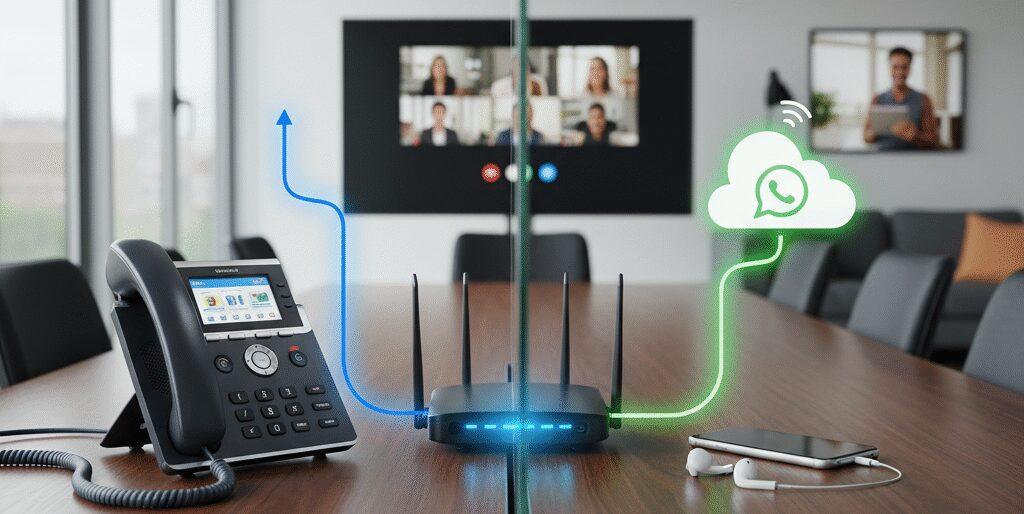 Wat is het verschil tussen VoIP en bellen via WhatsApp? Je kent het vast wel: telefonisch vergaderen met collega’s via internet of een snel videogesprek naar vrienden met een app. Toch zijn VoIP en bellen via WhatsApp niet hetzelfde. Beide gebruiken internet, maar hoe je ze gebruikt en wat ze technisch doen, verschilt flink. Met VoIP, wat voor Voice over…