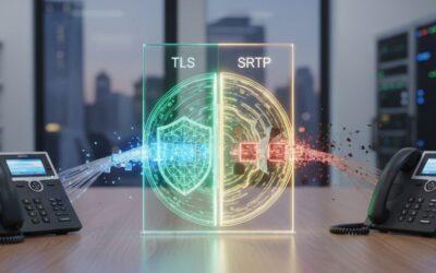 Hoe werkt TLS en SRTP bij veilige VoIP gesprekken?