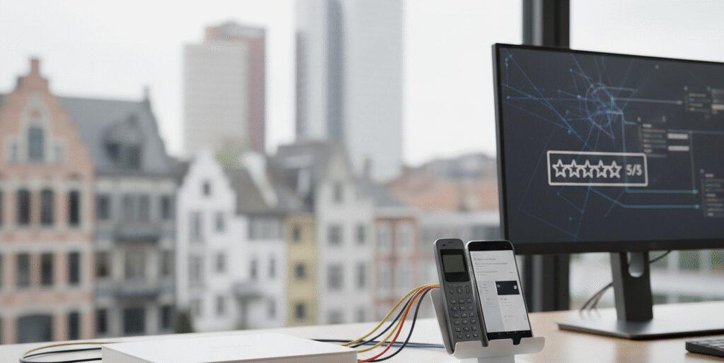 Zakelijke telefonie abonnement Bij Flexa Voip krijg je een Zakelijke telefonie abonnement voor bedrijven in Nederland en Belgie. Wij leveren VoIP met cloud telefooncentrale, vast en mobiel integratie en Google reviews vijf op vijf. Kies slimme functies als IVR keuzemenu, wachtrijen, doorschakelen, voicemail naar mail, call recording en realtime rapportages. Je nummerportering regelen…