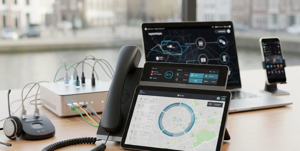 Zakelijke telefonie Breda 076 Voor Zakelijke telefonie Breda 076 zit je goed bij Flexa Voip. Wij leveren een slimme cloud telefooncentrale voor jouw 076 nummer. VoIP, SIP trunk, Teams koppeling, CRM integraties, integratie van vast en mobiel, keuzemenu, rapportages, nummerportering, noodroutering, beveiliging met encryptie. Schaalbaar met helder tarief, SLA en snelle installatie in Breda,…