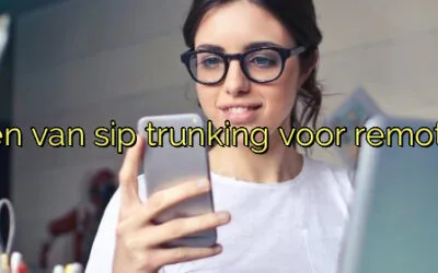 ﻿Voordelen van sip trunking voor remote teams.​
