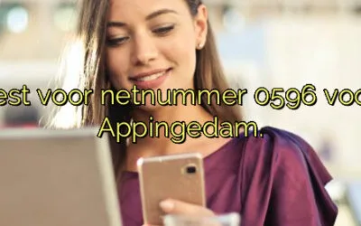 ﻿Waarom je kiest voor netnummer 0596 voor bedrijven in Appingedam.​