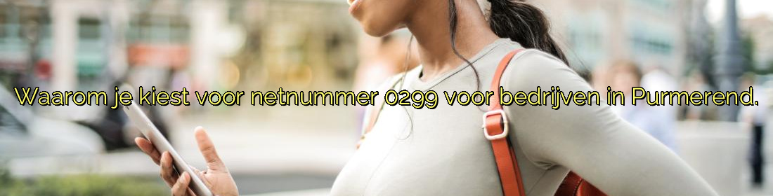﻿Waarom je kiest voor netnummer 0299 voor bedrijven in Purmerend.​