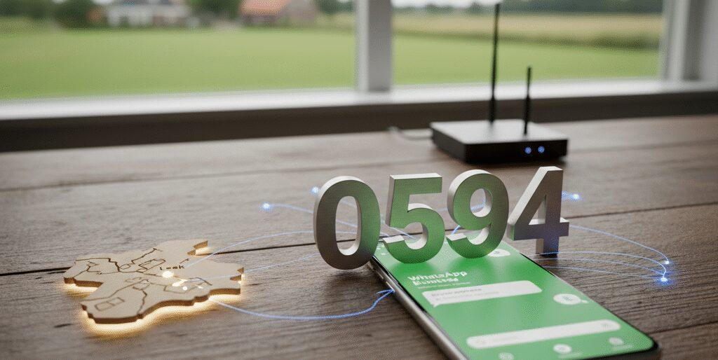 WhatsApp Business met netnummer 0594