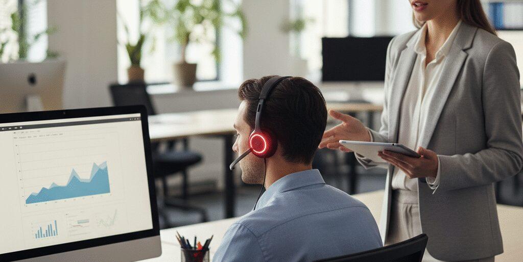 Wat betekent busy light bij headsets?