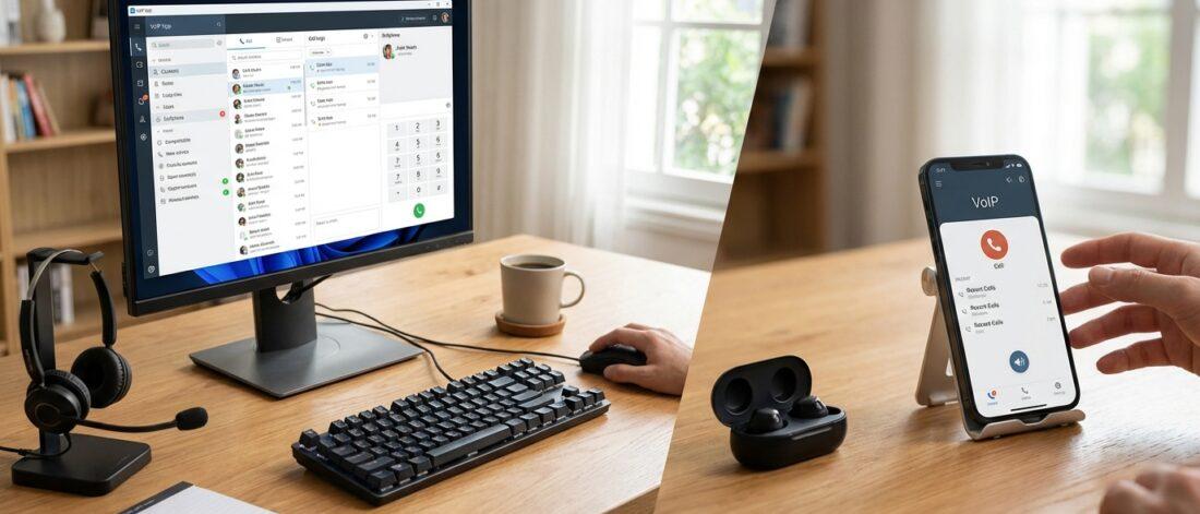 Mobiele en desktop VoIP apps: fundamentele verschillen