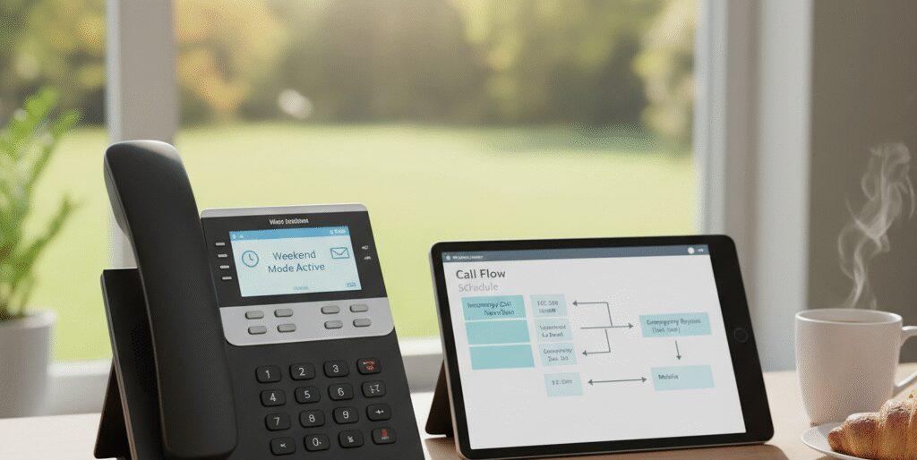 Je werkt als zzp en wil in het weekend slim bereikbaar zijn.​ Wij regelen Weekendstand telefonie zzp met VoIP, doorschakelen, keuzemenu en voicemail naar e mail zonder gedoe.​ Met Weekendstand telefonie zzp plus tijdschema, belplan, belgroep, spoedlijn, WhatsApp Business, Teams koppeling, vast mobiel, rapportages en noodstand blijft elke lijn strak.​&hellip;