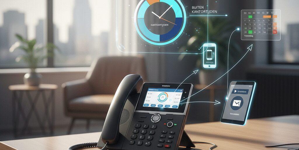 Bij Flexa Voip regel je Doorschakeling op basis van tijd. Stel openingstijden in en routeer buiten kantoortijd naar je team, mobiel, vaste lijn of voicemail. Maak per dag, weekend en feestdagen een belplan met IVR keuzemenu, wachtrij en nachtstand. Richt piekuren in, zet fallback aan en stuur voicemail naar e&hellip;