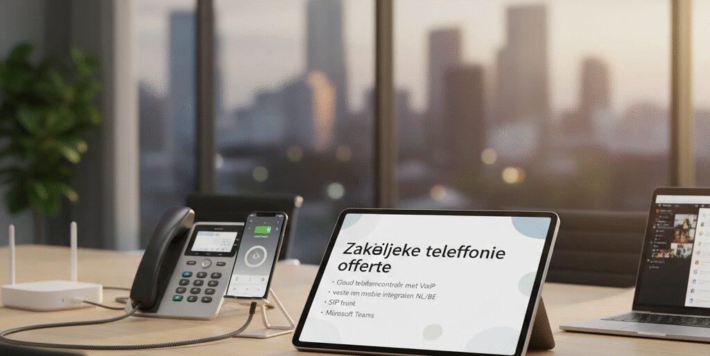 Wij maken je Zakelijke telefonie offerte snel met Flexa Voip. Cloud telefooncentrale met VoIP, vaste en mobiele integratie, softphone en toestellen in Nederland en België. Wij nemen mee wat telt zoals SIP trunk, Microsoft Teams en CRM koppeling, belplan, IVR, wachtrijen, opname en nummerportering. Inclusief installatie, SLA en snelle support.&hellip;