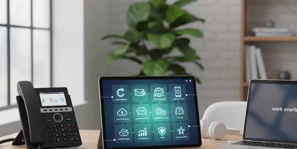 10 toepassingen van VoIP die je bereikbaarheid vergroten Weet je dat VoIP meer kan dan alleen bellen via internet? Met slimme toepassingen als doorschakelen, voicemail naar e-mail, geïntegreerde chats en mobiele apps werk je slimmer en ben je altijd bereikbaar, waar je ook bent. Zelfs groepsgesprekken, videogesprekken, wachtrijen en virtuele&hellip;
