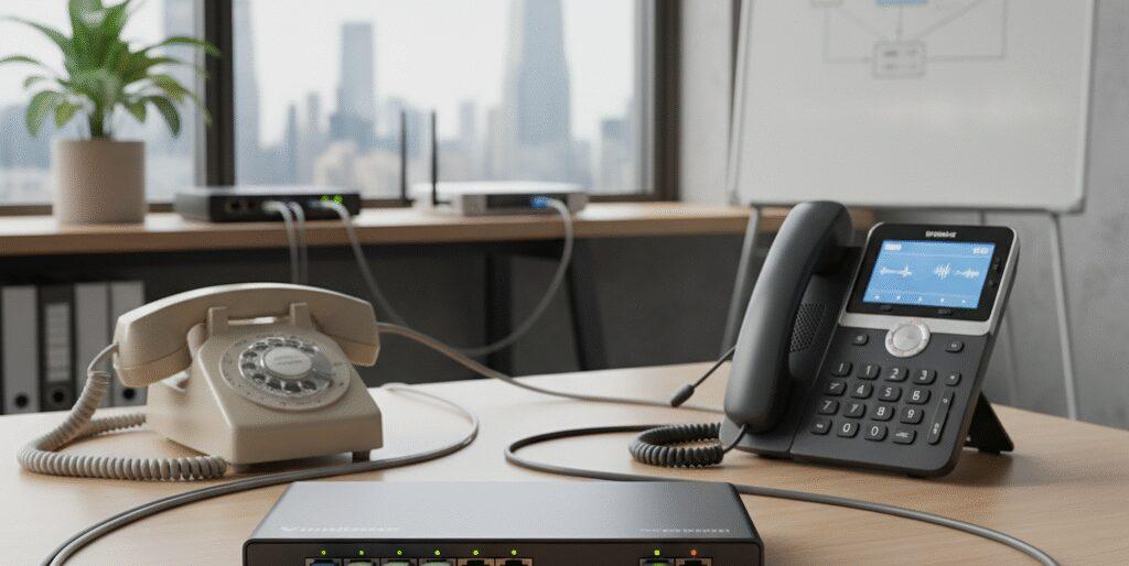 Wil je weten hoe VoIP samenwerkt met jouw oude vaste telefoonlijn? Met VoIP, oftewel bellen via internet, kun je makkelijk schakelen tussen een moderne internetverbinding en traditionele telefonie. Veel bedrijven combineren deze twee systemen, waardoor je altijd bereikbaar bent, of je nu via de vaste lijn of het internet belt.&hellip;