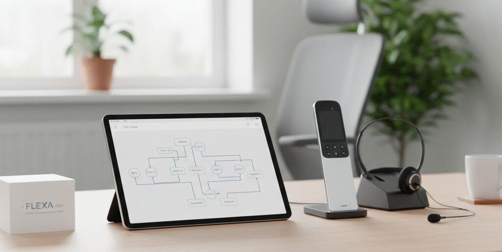Bij Flexa Voip helpen wij je met Ivr menu zzp instellen als slimme telefooncentrale in Nederland en Belgie. We zetten je auto attendant, keuzemenu en welkomstboodschap snel klaar. We bouwen een callflow voor je Ivr menu met openingstijden, wachtrij, belgroepen en doorschakelen. Inclusief voicemail, tekst naar spraak, nummerherkenning, DTMF toetsen&hellip;