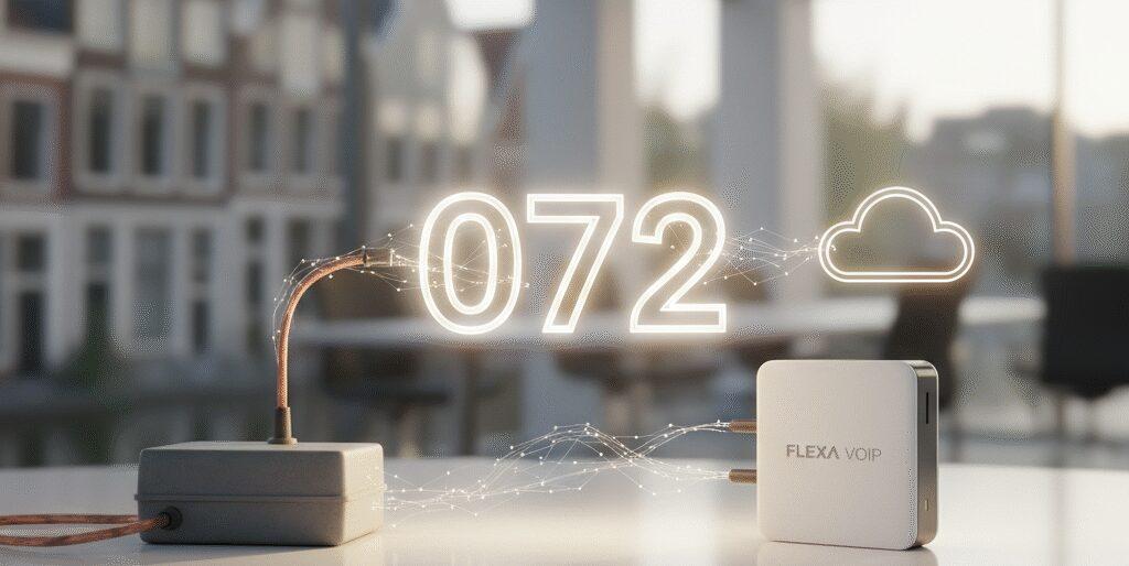 Nummerbehoud 072 bij overstap telefonie is slim en simpel met Flexa Voip. Je houdt je vaste Alkmaar nummer terwijl je naar onze cloud telefooncentrale en VoIP gaat. Wij regelen de volledige portering met je gewenste overstapdatum en contact met je huidige provider zoals KPN of Ziggo. Je SIP trunk en&hellip;