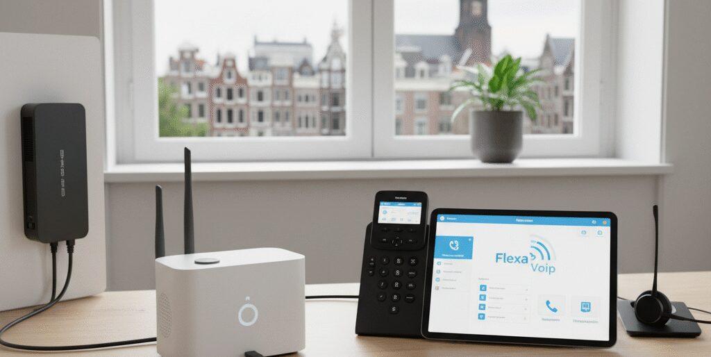Online telefooncentrale per maand maakt bellen simpel en schaalbaar in Nederland en Belgie. Met Flexa Voip start je snel met voorspelbare kosten per gebruiker. Je krijgt VoIP met IVR wachtrijen belgroepen doorschakelen softphone mobiele app vast op mobiel gespreksopname statistieken SIP trunk nummerportering en integraties met Microsoft Teams HubSpot en&hellip;