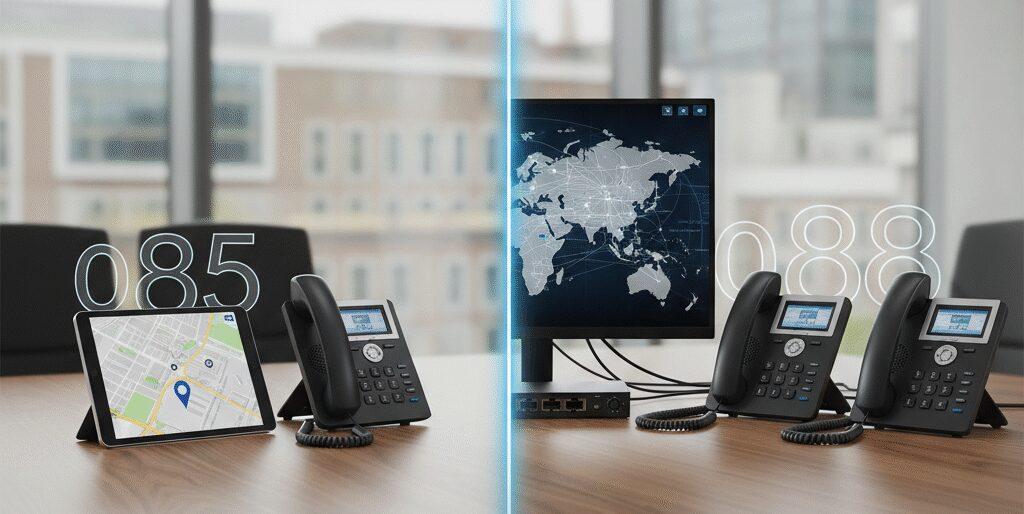 Je vraagt je misschien af waarom bedrijven kiezen voor een 085-nummer of juist voor een 088-nummer. Allebei zijn zakelijke telefoonnummers, maar de regels en het gebruik verschillen flink. Bel je met een 085-nummer, dan kan elk bedrijf, groot of klein, dat snel aanvragen en je bent flexibel in regio. Maar&hellip;