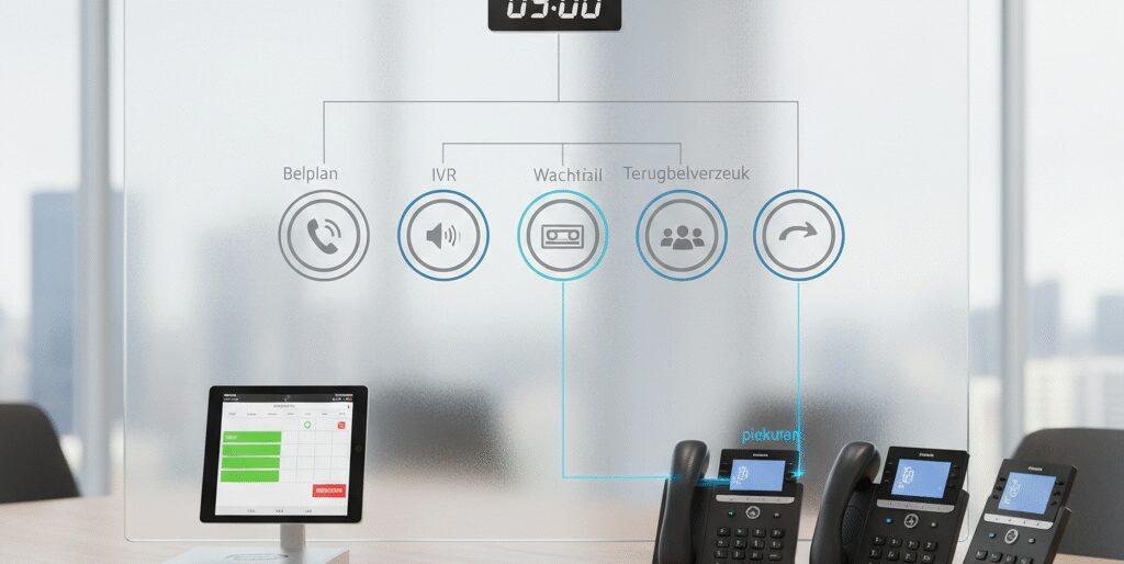 Bij Flexa Voip regel je Openingstijden telefonie slim.​ Wij zetten je bereikbaarheid per dag, uur en vestiging strak neer met belplan, IVR, voicemail, wachtrij en terugbelverzoek.​ Tijdens piekuren sturen we gesprekken naar je team, in de avond naar wachtrij of voicemail en op feestdagen volgens je openingstijden kalender.​ Zo past&hellip;