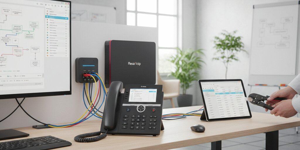 Met de Voip toestel installatie service van Flexa Voip zet je jouw telefooncentrale direct neer met IP telefoons en softphones, provisioning en SIP, PoE en QoS, bekabeling en netwerk.​ We porteren nummers en leveren IVR, voicemail en wachtrijen, integraties met Teams en CRM, beveiliging met TLS en SRTP, 112 routing,&hellip;