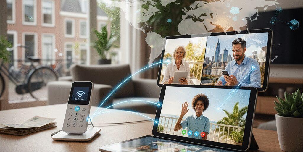 Stel je voor: je woont in Nederland, maar je oma belt elke week vanuit Spanje, je broer werkt tijdelijk in Amerika en je kind studeert in Australië. De telefoonkosten kunnen dan flink oplopen. Met Voice over IP, oftewel VoIP, kies je voor bellen via het internet. Zo betaal je niet&hellip;
